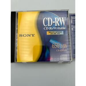 NEW SONY CD-RW CD Re-Writable MULTI SPEED 1X 2X 4X 650 MB LOT OF 4